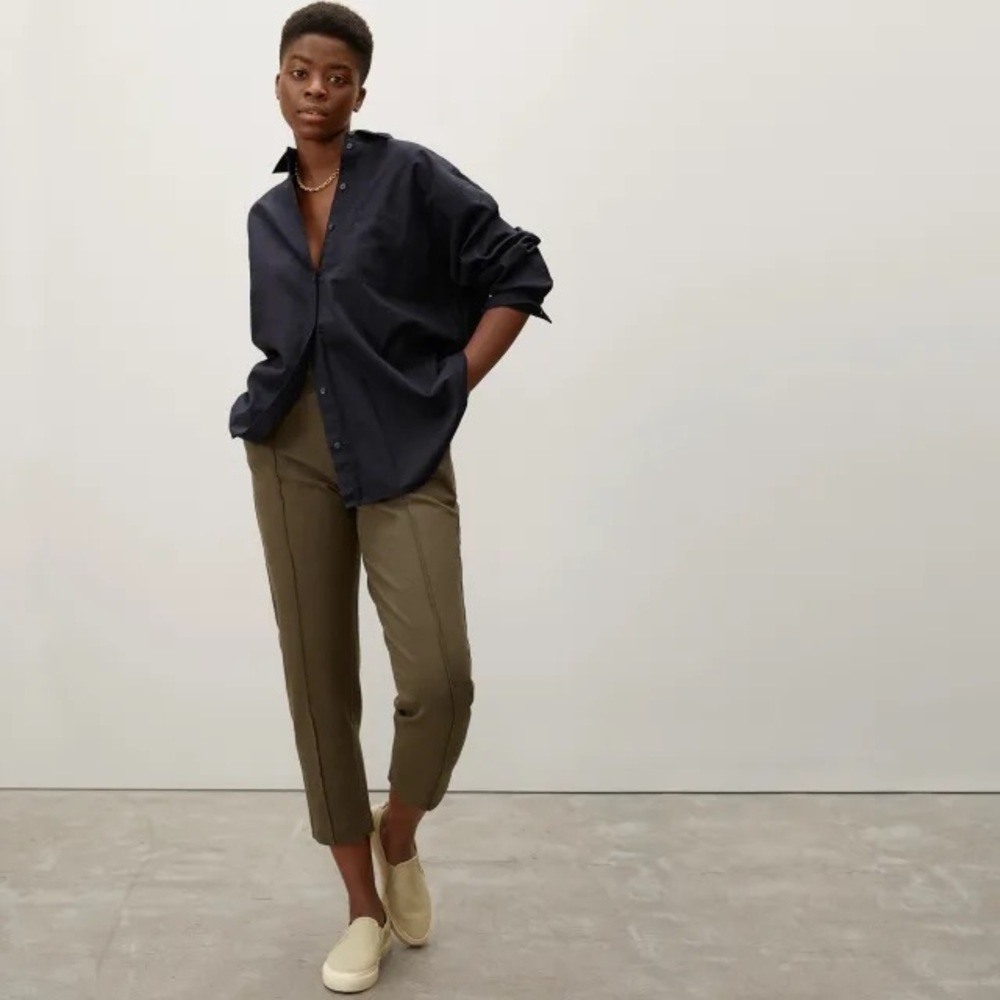 Everlane Dream Pant in Dark Green